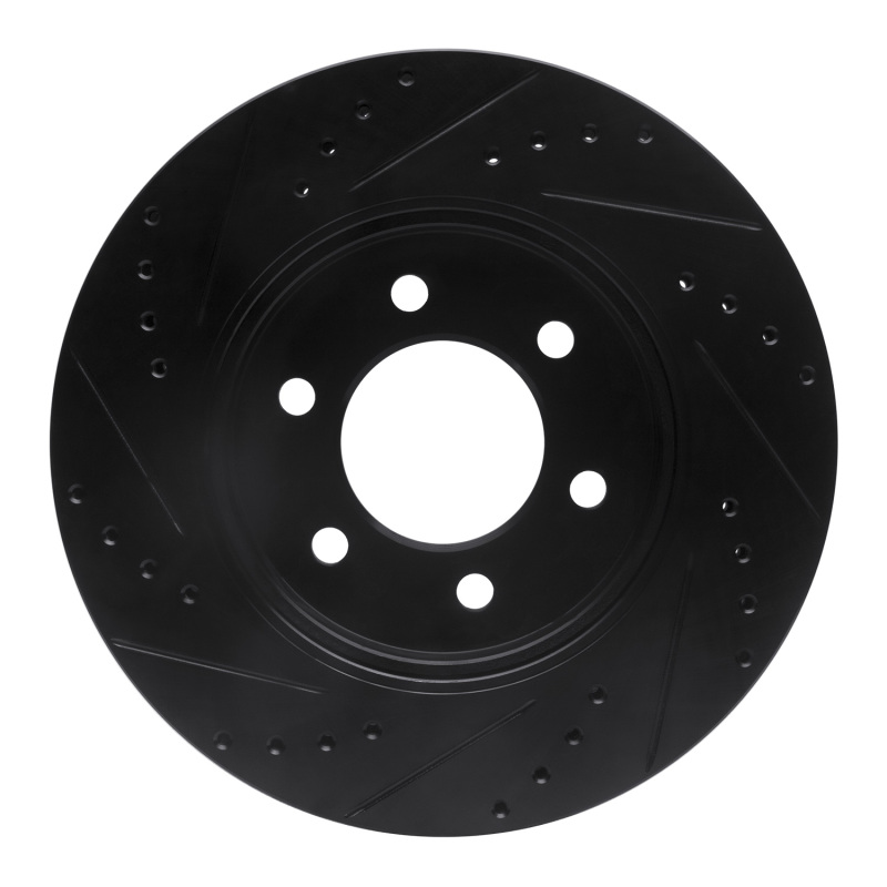 Ford Expedition Brake Rotor (1) - Front Right - R1 Concepts - Drilled & Slotted - Black - `02-`06
